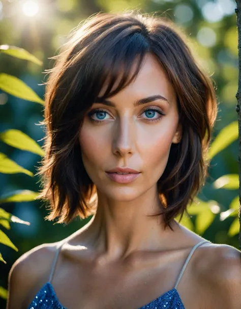 (girl with bob haircut,deep blue eyes,youth sexy body),(natalie imbruglia character,nature portrait,fantasy,dream-like,elegant,soft focus),(photorealistic,highly detailed,8k,cinematic lighting,masterpiece:1.2)