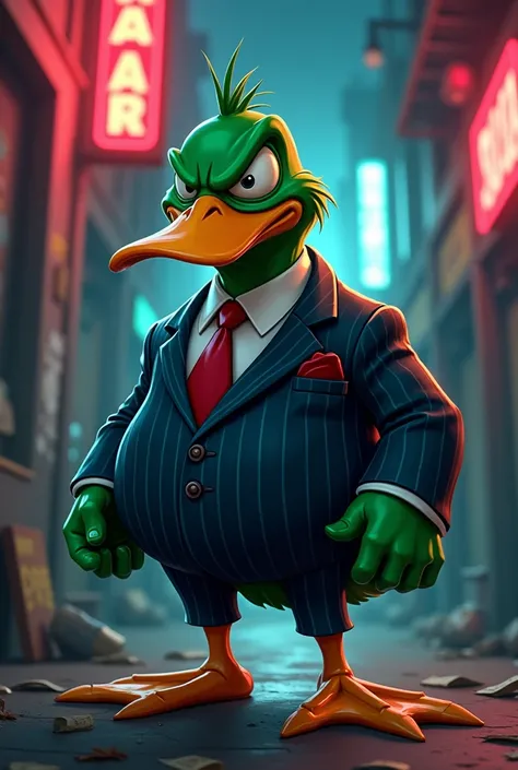 cartoon loan shark duck