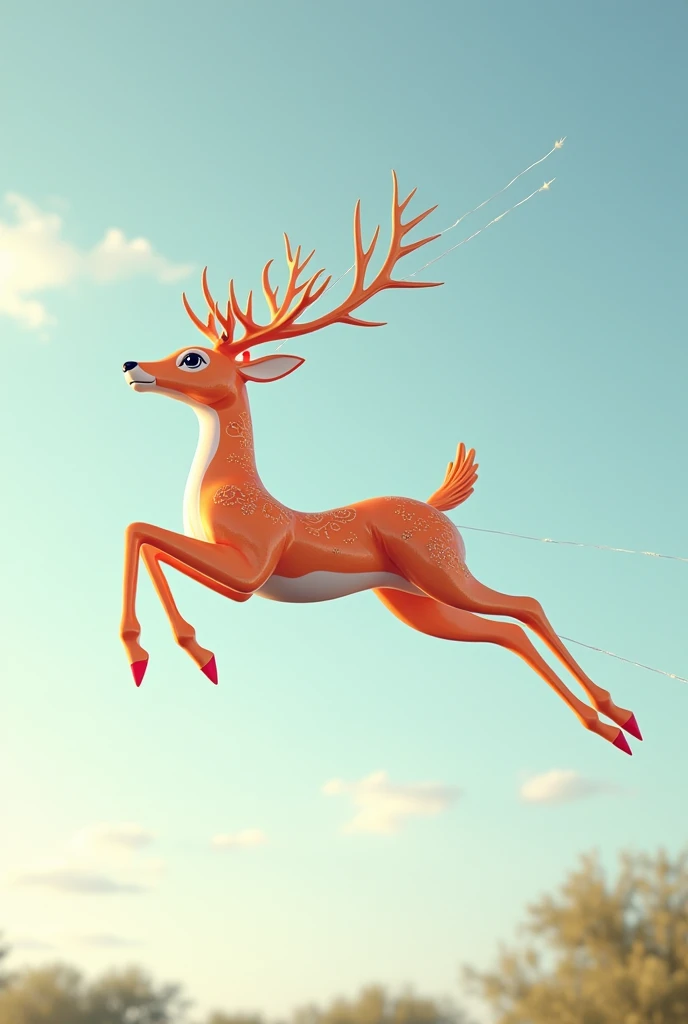 Make me a kite in the shape of a deer 

