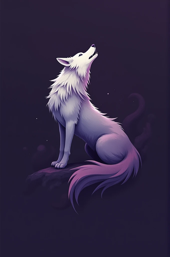 Create a shirt for Interclass, the print will be a very minimalist wolf, the shirt color is dark purple with white, make this shirt unique and beautiful 