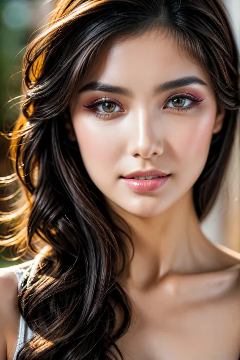 Realistic (photorealistic Realism), (high resolution), ((intricately detailed digital art)). (ultra realistic texture details: velvety skin, hair.), (ultra quality), professional photography, (glamour shot of Japanese woman:1.3), (intricately detailed real...