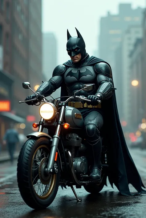 Batman with a cg125 motorcycle