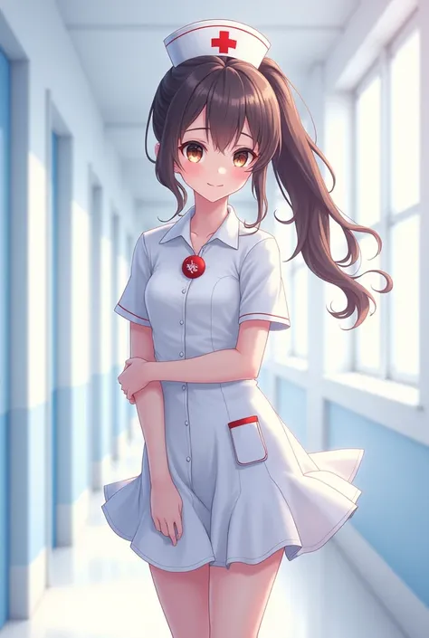 Anime Style　nurse　One girl, ponytail, 