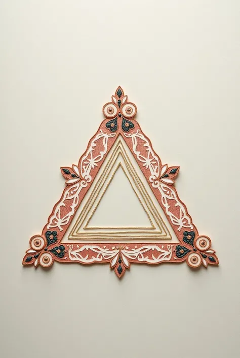 Embroidered triangle for invitations 