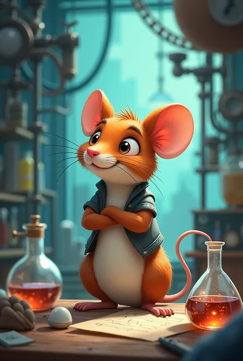 COVER FOR SCIENTIFIC STORY  " "The experiments of the presumptuous little mouse" 

