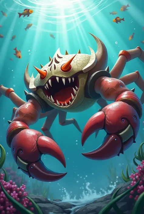 A Pokémon-inspired monster in which he is an aquatic boxing crab. 