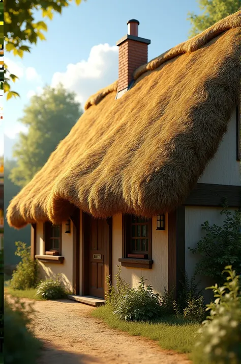 Realistic thatched roof
