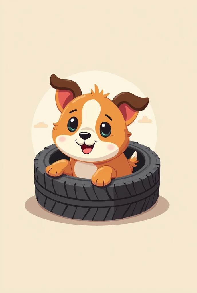 Tire pet bed logo