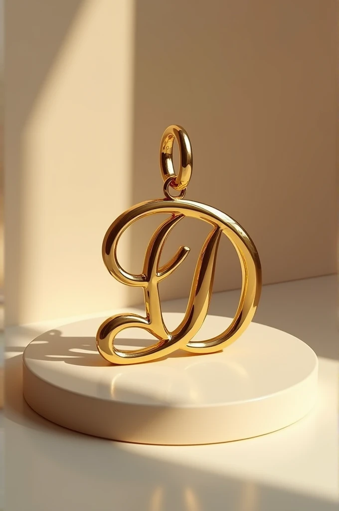 Create a pendant with the letters B and D intertwined in gold