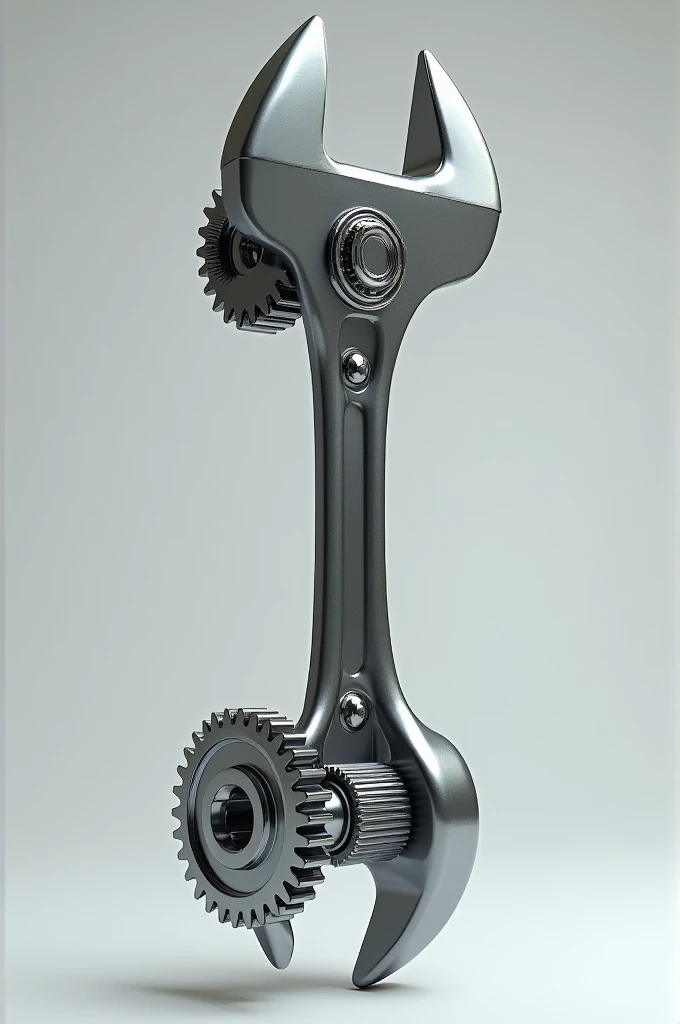 A wrench with two gears