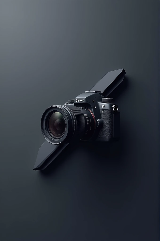 Photographic logo with a camera and a diagonal 