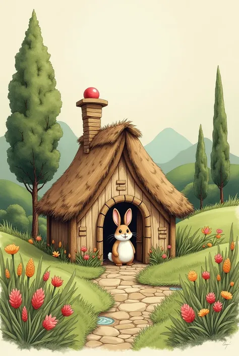 Rabbit house drawing