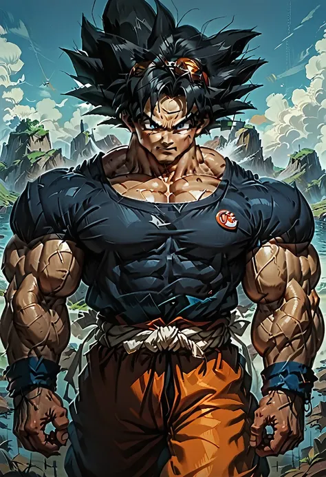 highest quality,based on anatomy,huge muscles,goku and kogenta mix,