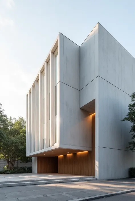 Modern architectural facade without large windows of an event venue For middle class in the city of capiata in paraguay
