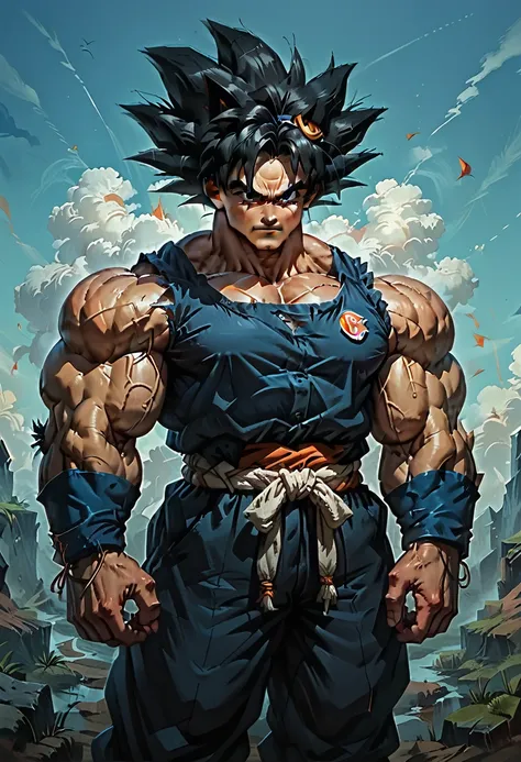 highest quality,based on anatomy,huge muscles,goku and kogenta mix,