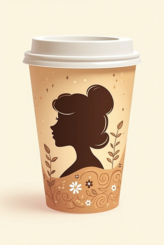 Disney Princess Themed Coffee Cup Logo 
