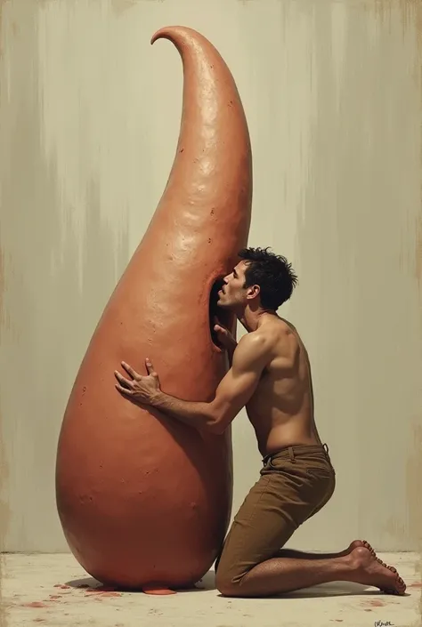 a man sucking a very big dick