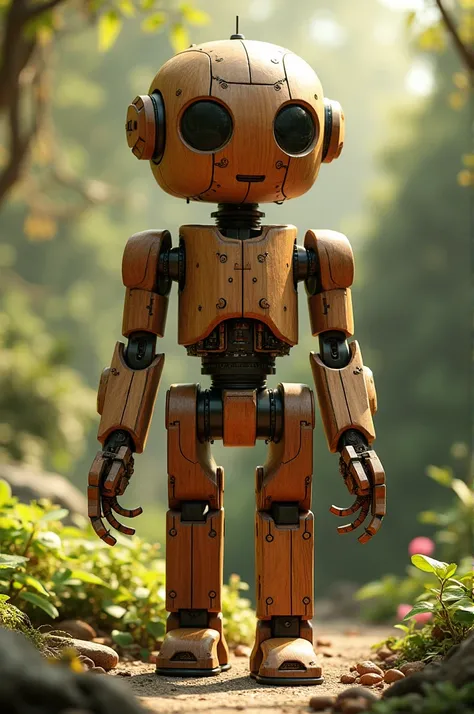 wooden robot