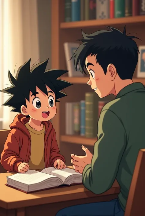 Little Gohan: "Good question, dad! Phenomenology is a philosophy that studies how we perceive and live our experiences.."