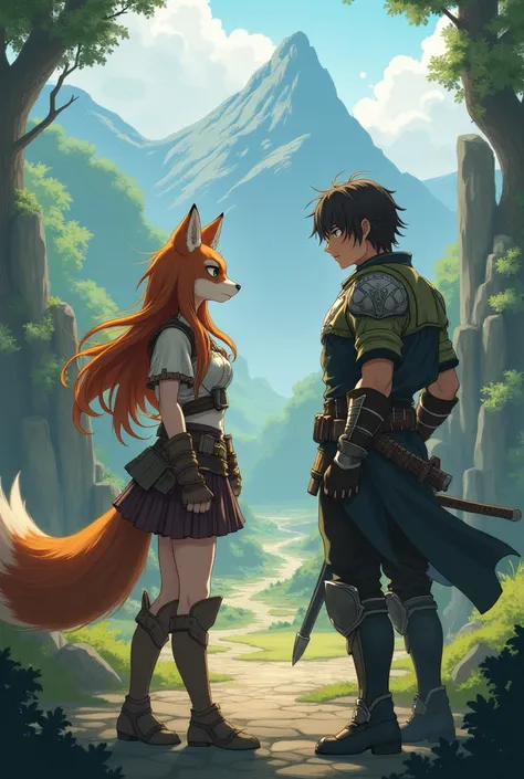 Raphtalia vs Naofumi Character Description 
**Raphtalia**: He has long brown hair, that falls to her waist. his eyes are brown. As a demi-human of the Tanuki race, It has raccoon ears on top of its head and a fluffy tail the same color as its hair.. His bu...