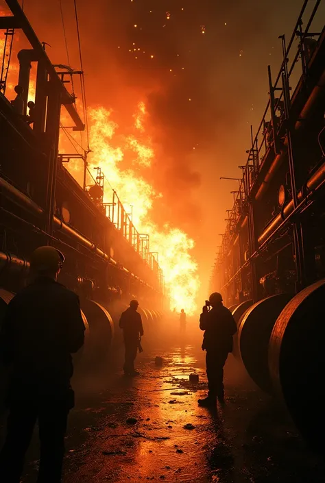 Fire in a ship&#39;s engine room 
