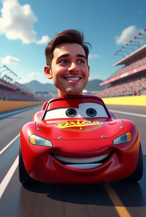 Lightning McQueen with Manoel Gomes&#39; Face