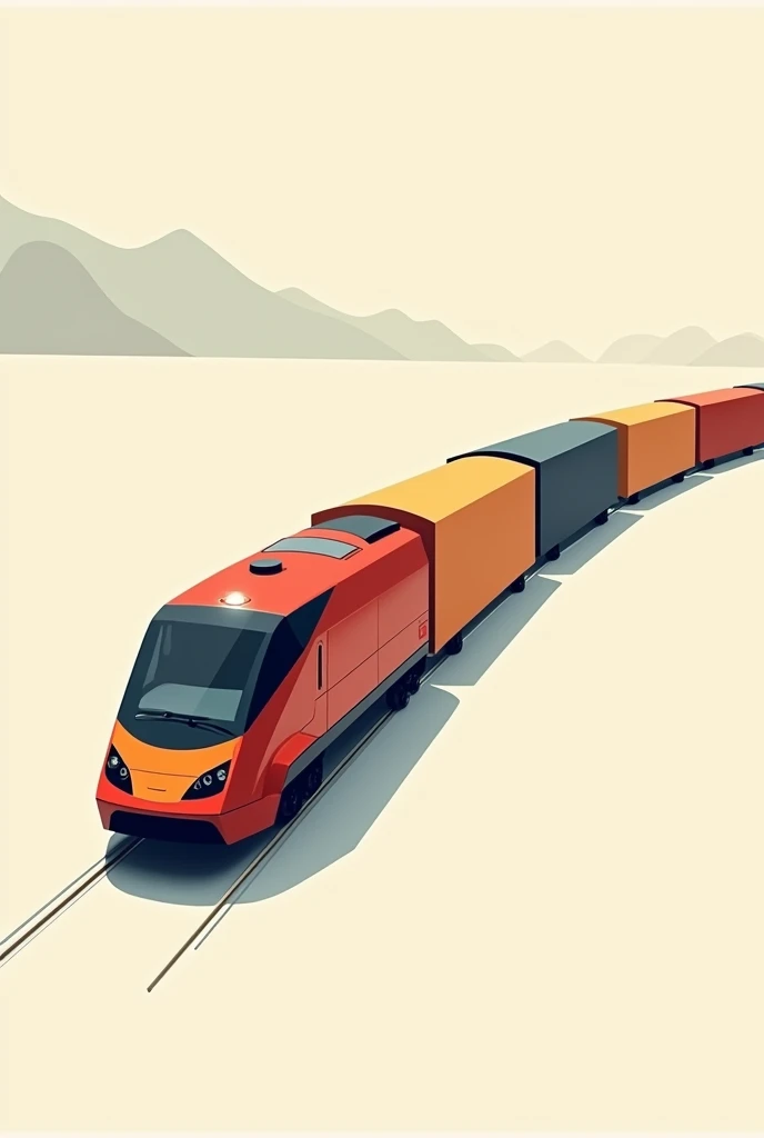 Create a train drawing with geometric shapes