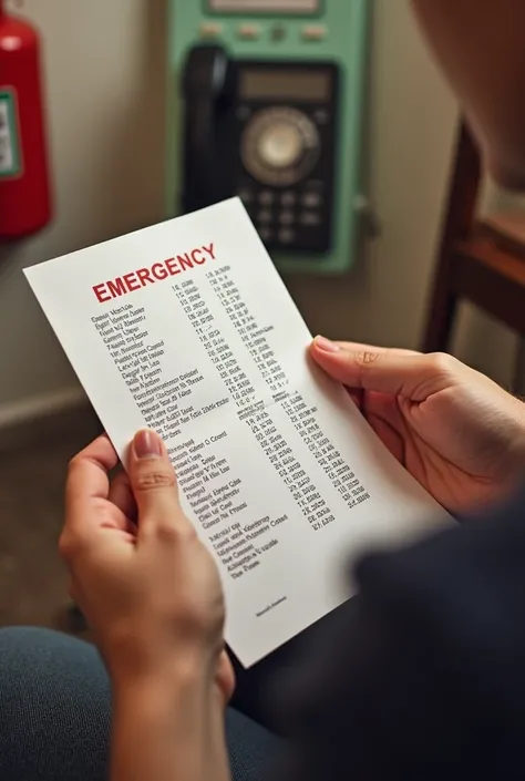 You should have emergency phone numbers on hand before a fire occurs..
