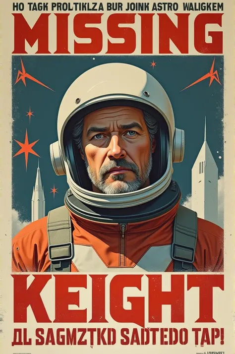 Polish poster of missing astronaut