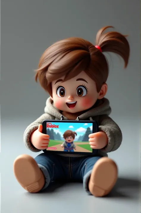 A doll of what Roblox playing on cell phone 