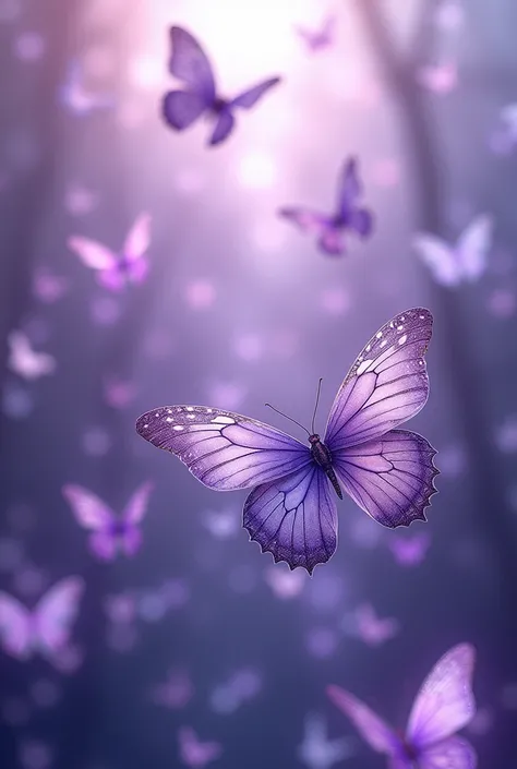 Purple butterflies with silver