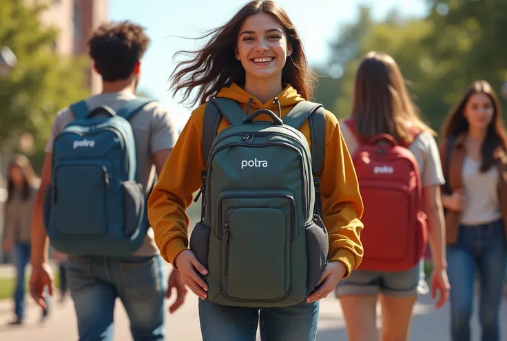 Save young people who are in college with Polra brand backpacks that can be seen