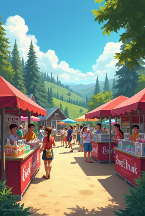 Sale of soft drinks, candy and ice cream at camp