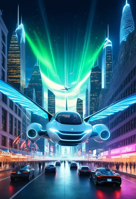 2050s - the flying car concept
"create a hyperrealistic image of a futuristic flying car from the 2050s, blending elements of bo...