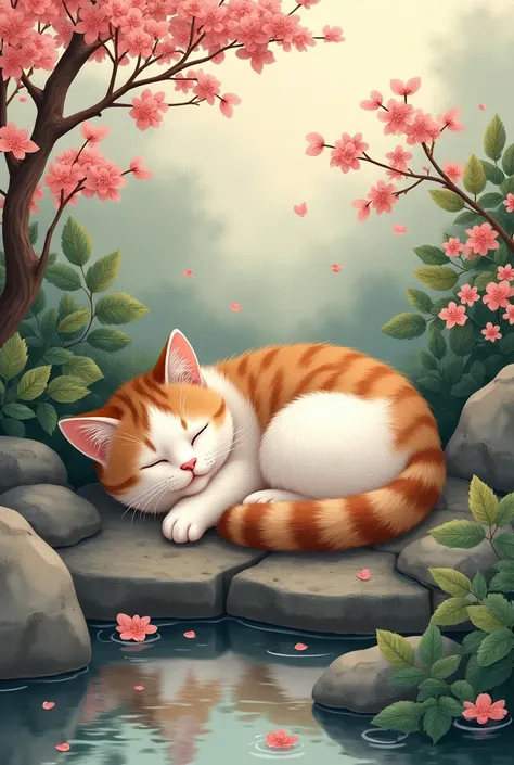 Chinese cat sleeping 
