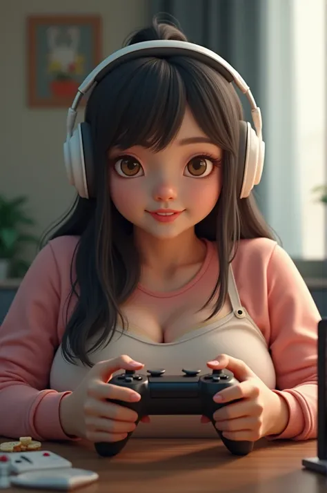 Fat japanese gamer girl