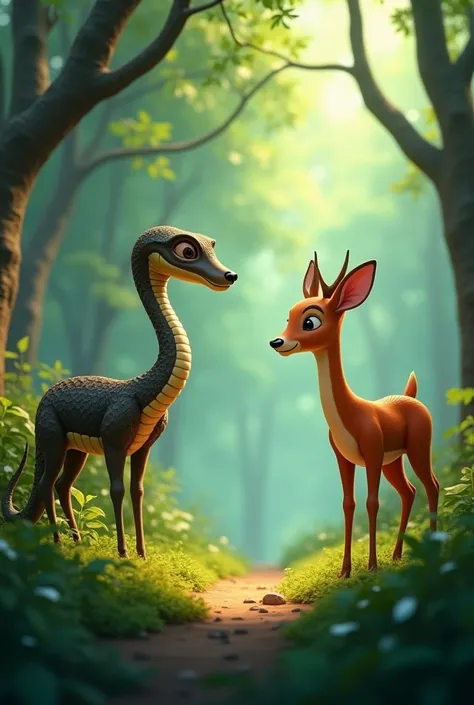 Animated Rattlesnake and Animated Deer 