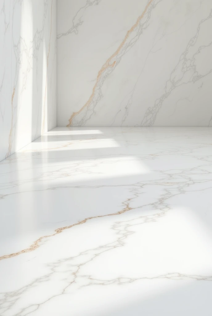 Marble-shaped resin floor color white 