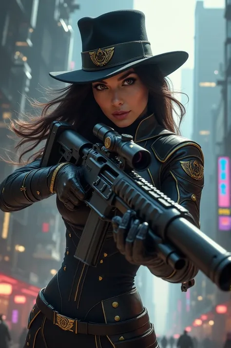 Atriz Gal Gadot vestida de Caitlyn de League of Legends