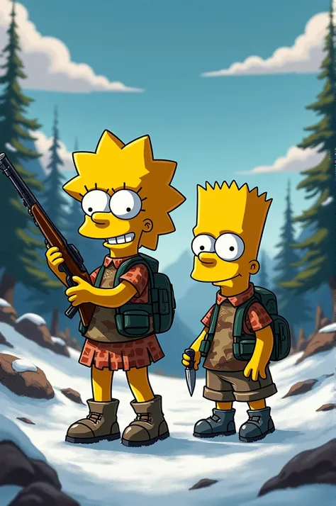 Lisa and Bart Simpsons Hunters