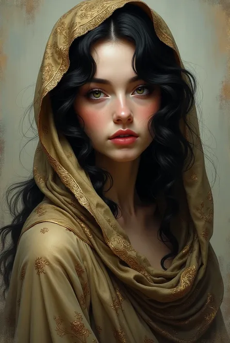 painting of a woman with a scarf around her neck, Craig Mullins, Alphonse Mucha, Artherm Craig Mullins, Beautiful character art, Rads and Lois Van Barle, Artgerm and Atey Gaylan, Charlie Bowwater: rich deep colors, Ross Tran 8 K, ( ( Mads Berg ) ), Artgerm...