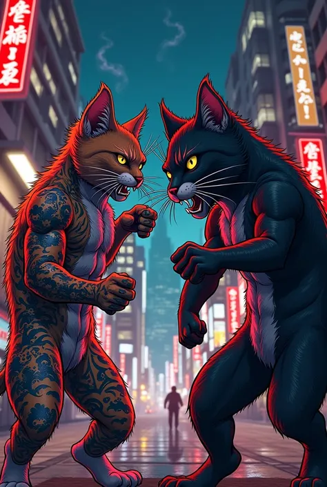 Yakuza cats fighting