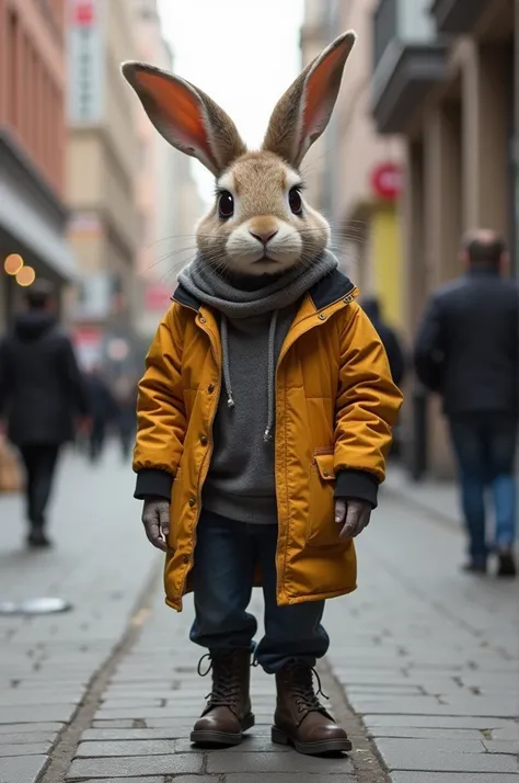 Humanoid bunny with great street style clothing