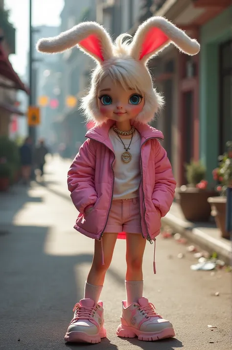 Hot Humanoid girl bunny with great street style clothing like Lola bunny