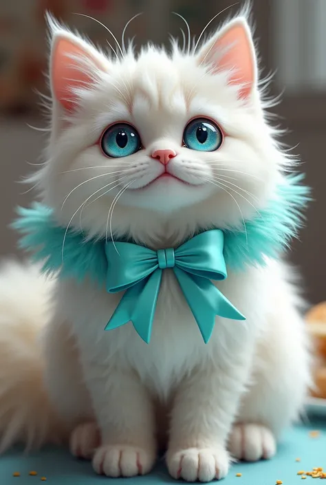 Ragdoll cat　Blue eyed emo pants　fluffyの毛皮　cute, Really big, Sparkling eyes　Watery upward glance　that&#39;that&#39;I&#39;m glad to hear　I want to play with you　Active　glutton　Gourmet　fluffy　Turquoise ribbon around neck