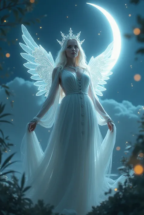 Angel queen in beautiful night 