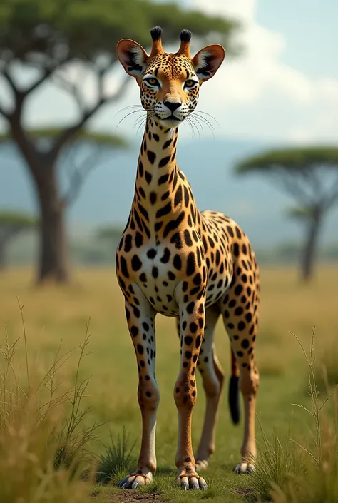 A leopard mated with a giraffe 

