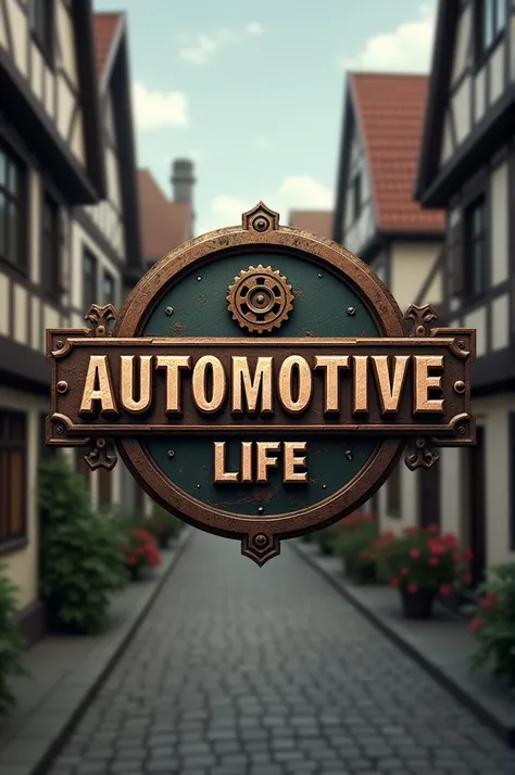 Logo of game, bases in automotive deustch cenary, named AUTOMOTIVE life 