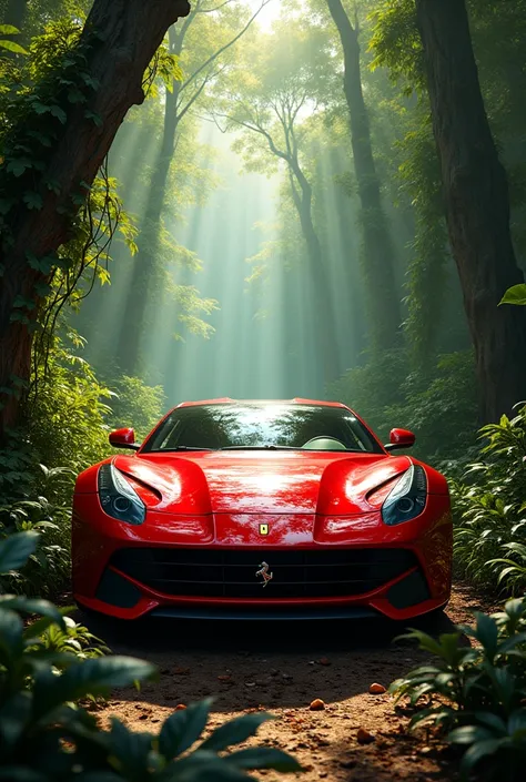 A Farrari in dense jungle


