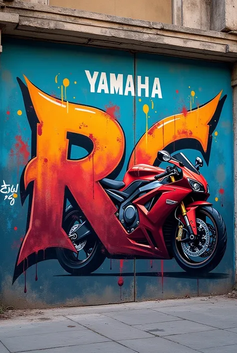 Graffiti of the word yamaha r6